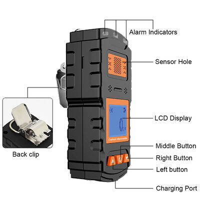 Καλή τιμή. Συνεχής φορητός ανιχνευτής συναγερμού μονοξειδίου του άνθρακα με καταγραφή συναγερμού 1000ppm σε απευθείας σύνδεση