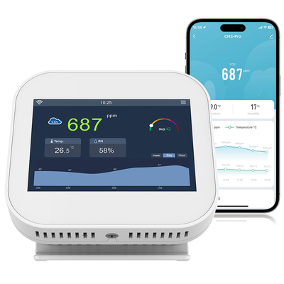 Καλή τιμή. Indoor CO₂ Air Quality Monitor – 320x480 TFT Display, Dual NDIR Sensors, 5V Power Supply CH3 Pro σε απευθείας σύνδεση