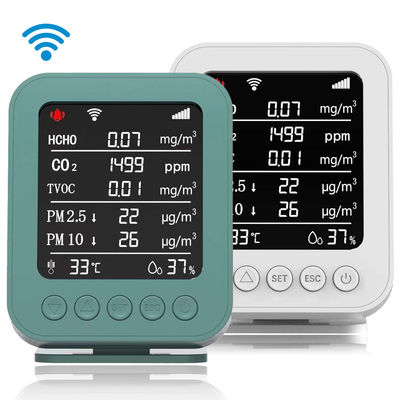 Καλή τιμή. Smart Tuya WiFi Air Quality Monitor Detects CO2/PM2.5/HCHO/TVOC  Temperature Humidity with NDIR Sensor σε απευθείας σύνδεση