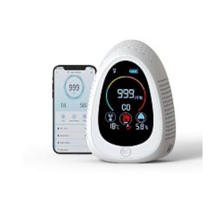 Καλή τιμή. GZAIR PT03 Smart WiFi Carbon Monoxide Detector - 4-in-1 CO/Smoke/Temperature/Humidity Monitor with Tuya APP, UL217/UL2034 Certified for Home/Industrial Use σε απευθείας σύνδεση