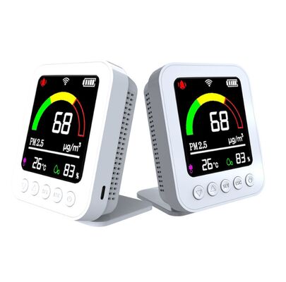 Καλή τιμή. Air Quality Tester - 6-in-1 PM2.5/PM10/Formaldehyde/TVOC/Temp Humidity Monitor, Rechargeable LCD Backlight for Home/Car/Travel σε απευθείας σύνδεση
