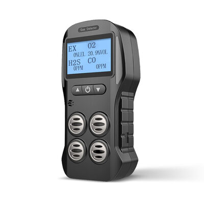 Ανιχνευτής αερίων υψηλής ακρίβειας X-4 φορητός 4-in-1 EX O2 CO H2S Πολυγλωσσική καταγραφή δεδομένων 2000mAh μπαταρία χονδρική
