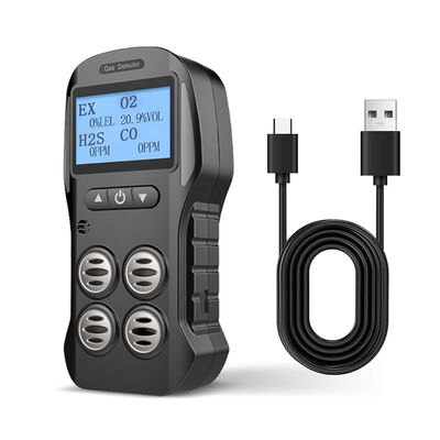 Καλή τιμή. X-4 Φορητός Ανιχνευτής Αερίου 4-σε-1 EX O2 CO H2S Καταγραφή Δεδομένων Πολλαπλών Γλωσσών Μπαταρία 2000mAh Χονδρική σε απευθείας σύνδεση