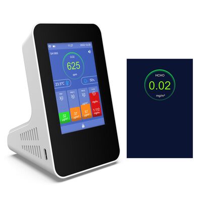 Καλή τιμή. SA1800 Ανιχνευτής ποιότητας του αέρα σε εσωτερικούς χώρους - Μετρητής υψηλής ακρίβειας HCHO & TVOC με συναγερμό CO, ανιχνευτής τοξικών αερίων για νέο σπίτι και δωμάτιο μωρού σε απευθείας σύνδεση